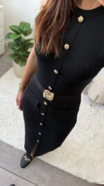 Vestido de malha preto