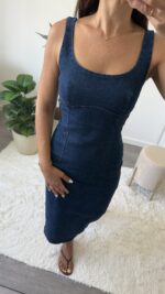 Vestido de ganga midi