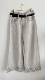 Calças de ganga com riscas na bainha - Image 6