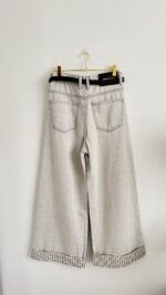 Calças de ganga com riscas na bainha - Image 7