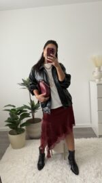 Vestido/Túnica bordeaux com renda - Image 3