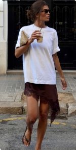 Vestido/Túnica castanho com renda - Lumina - Image 6