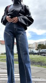 Calças de ganga com tachas - Image 6