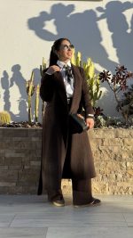 Sobretudo 100% lã castanho - Image 8