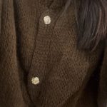 Cardigan castanho oversize
