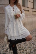 Vestido brancos com folhos