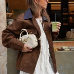 Casaco em camurça estilo camisa