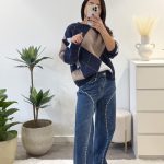 Camisola azul losangos