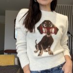 Camisola bege DOG com óculos