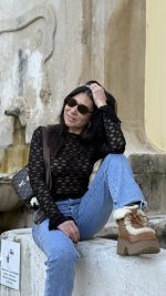 Camisola renda preta
