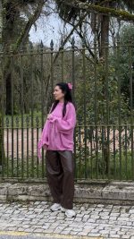 Camisola rosa laço punho - Image 6