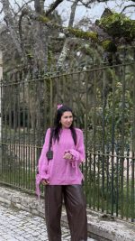 Camisola rosa laço punho - Image 7