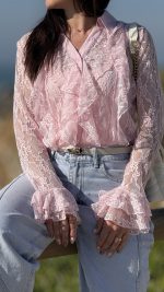 Blusa renda rosa - Image 2