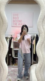 T-shirt rosa com franjas - LUMINA - Image 2