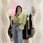 Sweat riscas azul e amarelo