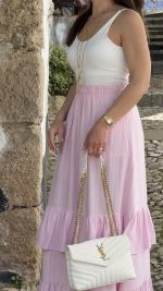 Saia rosa folhos - Lumina - Image 4