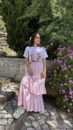 Saia rosa folhos - Lumina - Image 5