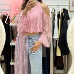 Top/Blusa rosa renda - LUMINA