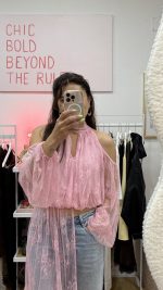 Top/Blusa rosa renda - LUMINA - Image 4