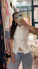 Blusa renda branca - Mochy