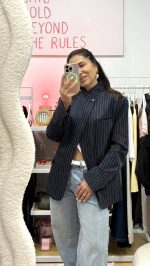 Blazer trespasse azul riscas brancas - Image 2
