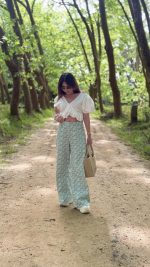 Jeans padrão flores - MOCHY