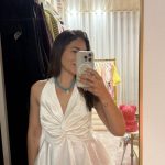 Top acetinado branco