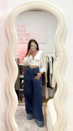 Top/blusa branca aberta nas costas