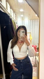 Top/blusa branca aberta nas costas - Image 4