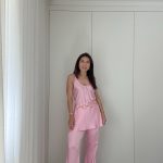 Conjunto acetinado rosa - Lumina