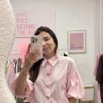 Blusa rosa folhos