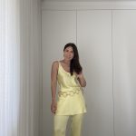 Conjunto acetinado amarelo - Lumina