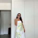 Vestido branco palmeiras