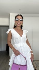 Vestido branco bordado inglês - Image 4