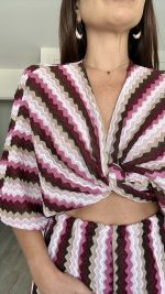 Conjunto calça e top/casaco tons rosa - Image 4