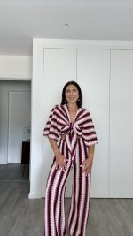 Conjunto calça e top/casaco tons rosa - Image 5
