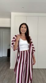 Conjunto calça e top/casaco tons rosa - Image 7