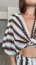 Conjunto calça e top/casaco tons verde - Image 2