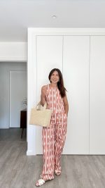 Conjunto calça e colete terracota/bege - Image 3