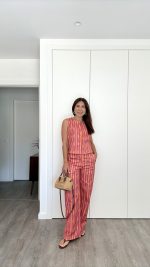 Conjunto calça e colete laranja/rosa - Image 2