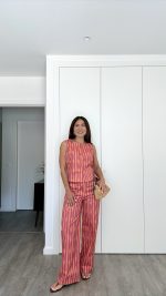 Conjunto calça e colete laranja/rosa - Image 4