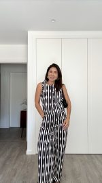 Conjunto calça e colete preto/branco - Image 2