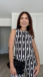 Conjunto calça e colete preto/branco - Image 4