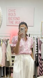 Blusa vichy rosa
