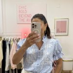 Blusa vichy azul