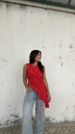 Top vermelho franzido - Image 4