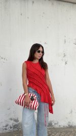 Top vermelho franzido - Image 3