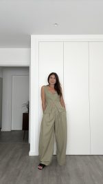 Conjunto linho verde seco