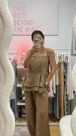 Conjunto 100% linho taupe - Image 4