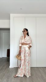 Camisa 100% linho flores - Image 7